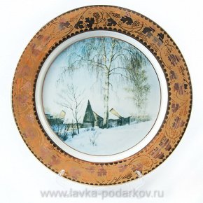 Декоративная тарелка "Зима", фотография 0. Интернет-магазин ЛАВКА ПОДАРКОВ